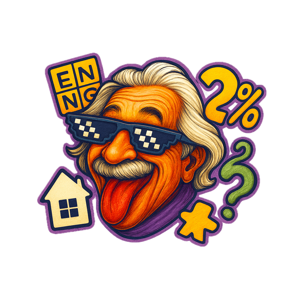 Einstein holding the puzzle